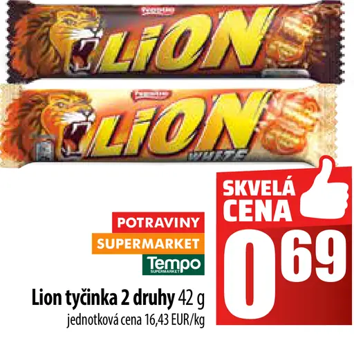 Nestlé Lion tyčinka 2 druhy