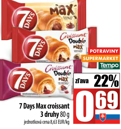 7 Days Max croissant 3 druhy