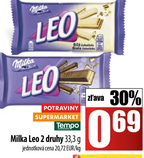 Milka Leo 2 druhy