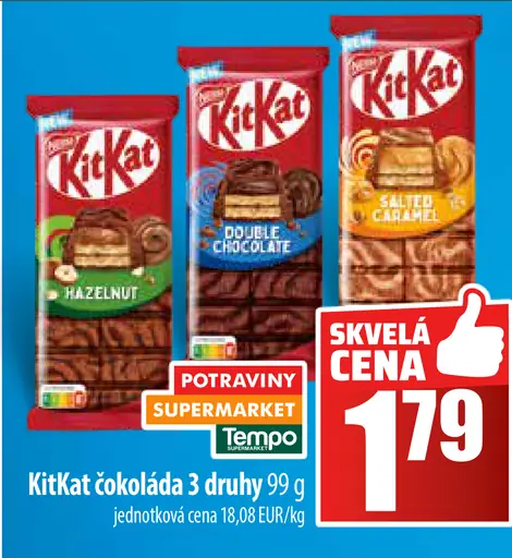 KitKat čokoláda 3 druhy
