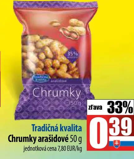 Tradičná kvalita Chrumky arašidové