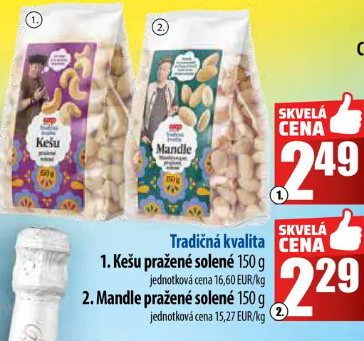 Tradičná kvalita Kešu pražené solené