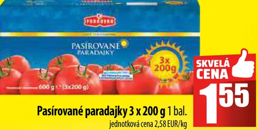 Pasírované paradajky
