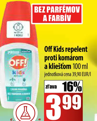 OFF! Kids repelent proti komárom a kliešťom