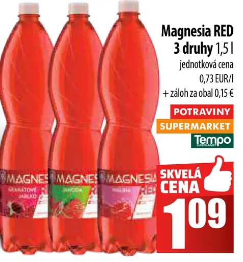 Magnesia RED ochutená voda