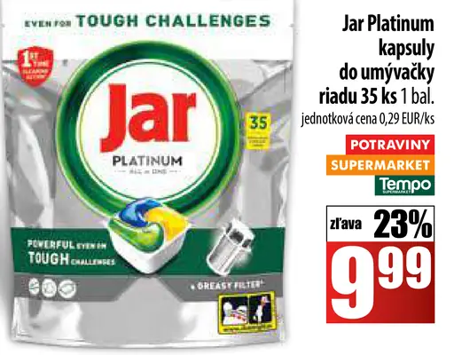 Jar Platinum kapsuly do umývačky riadu