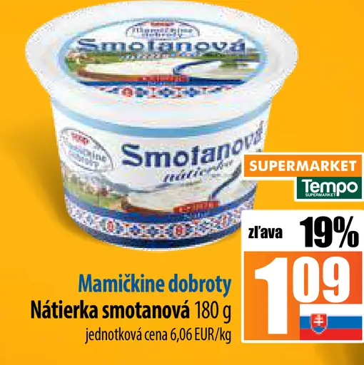 Mamičkine dobroty Nátierka smotanová