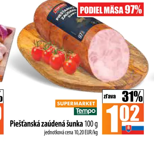 Tradícia Piešťanská zaúdená šunka