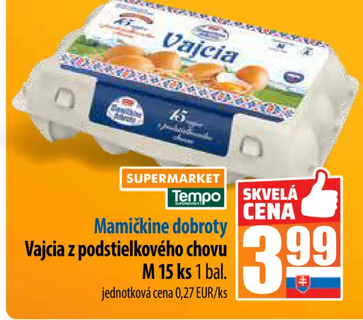 Mamíčkine dobroty Vajcia z podstielkového chovu