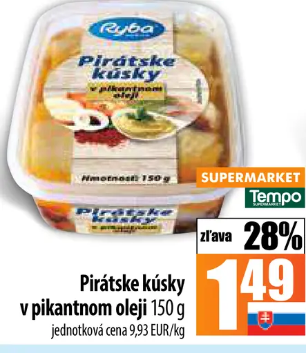 Ryba Pirát ske kúsky v pikantnom oleji