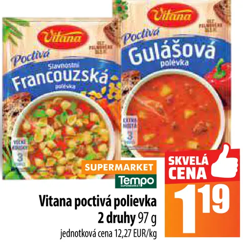 Vitana Poctivá polievka francúzska - gulášová