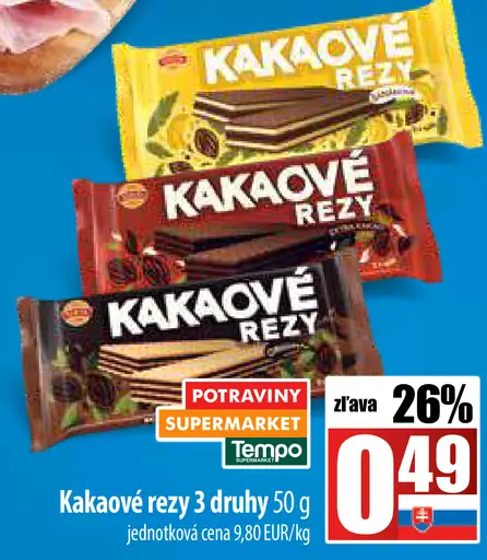 Kakaové Rezy 3 druhy