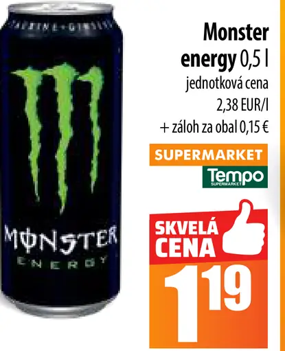 Monster energy drink plechovka