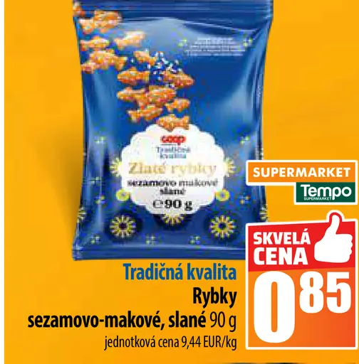 Zlaté rybky sezamovo-makové chrumky