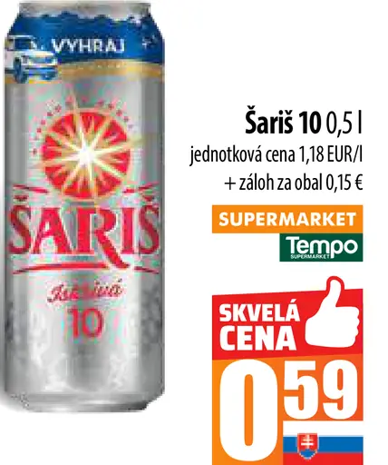 Šariš 10 plechovka
