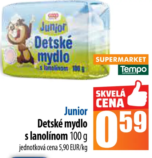 Junior Detské mydlo s lanolínom