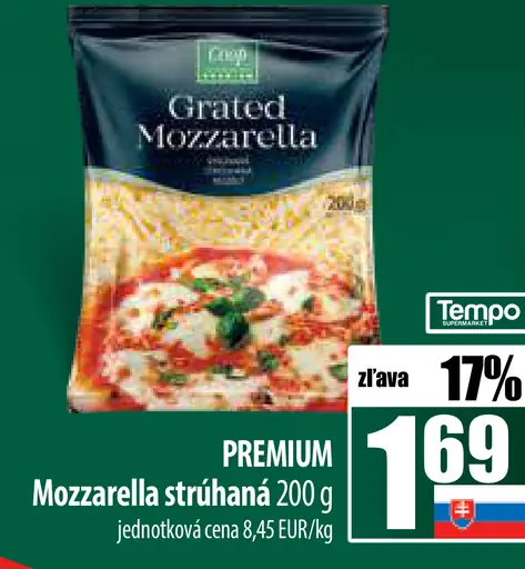 Coop Premium Mozzarella strúhaná