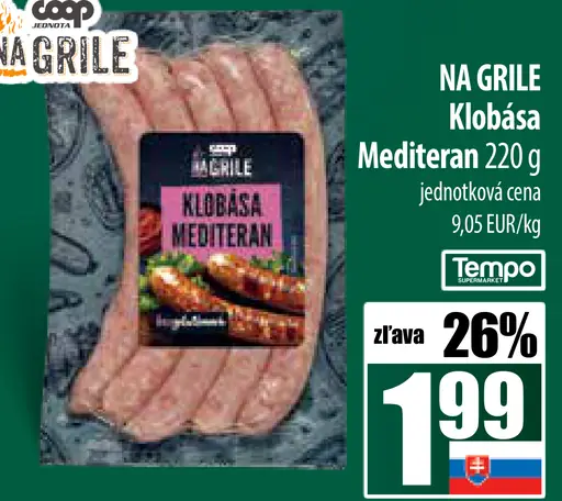 Coop Na Grile Klobása Mediteran