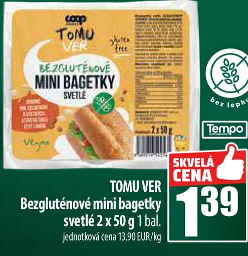 TOMU VER Bezlepkové mini bagetky