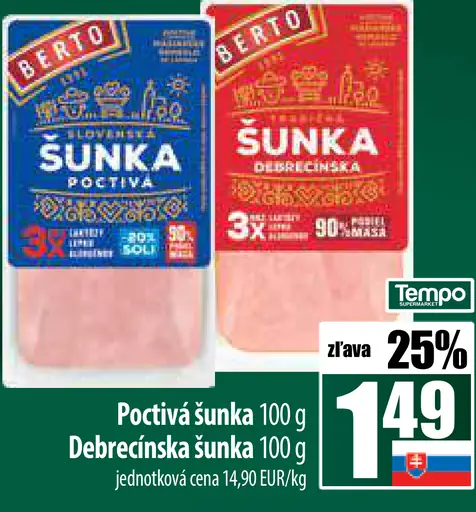 Berto Poctivá šunka