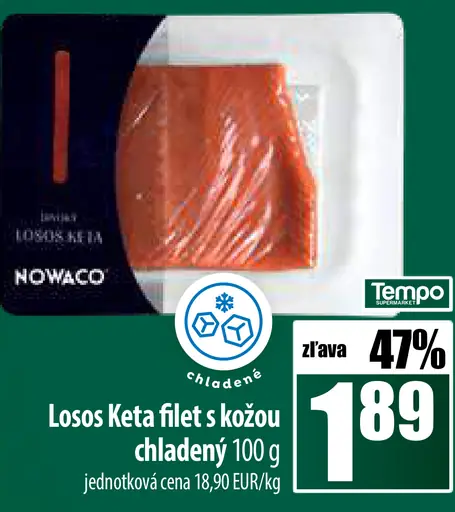 Nowaco Losos Keta filety s kožou