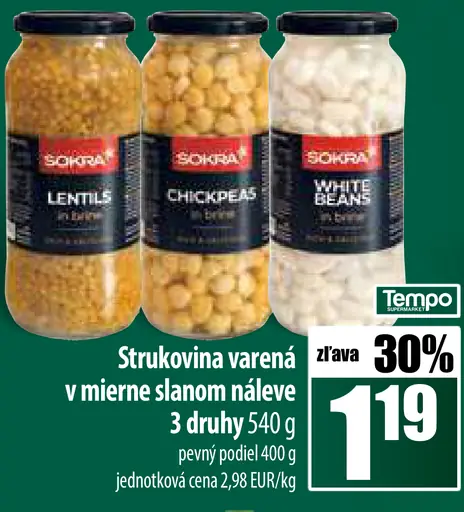 Sokra Strukovina varená v mierne slanom náleve
