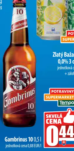 Gambrinus plechovka