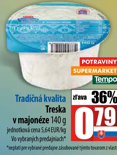 Tradičná kvalita Treska v majonéze