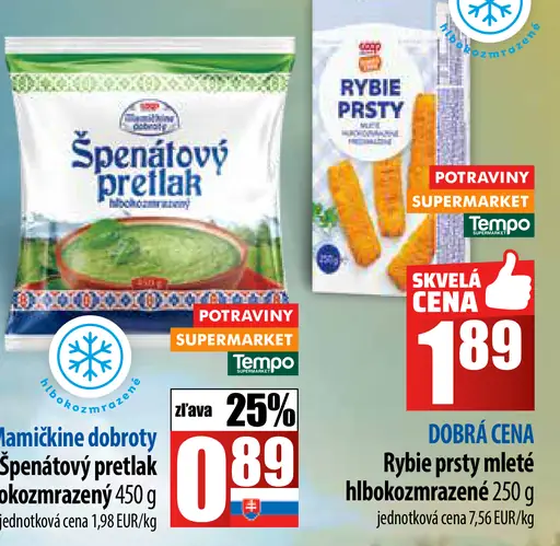 Dobrá cena Rybie prsty mleté hlbokozmrazené