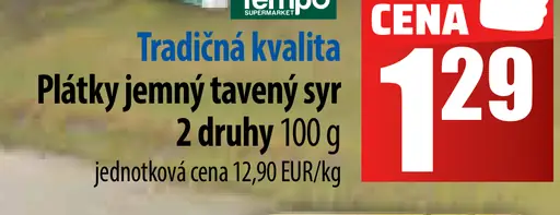 Tradičná kvalita Plátky jemný tavený syr
