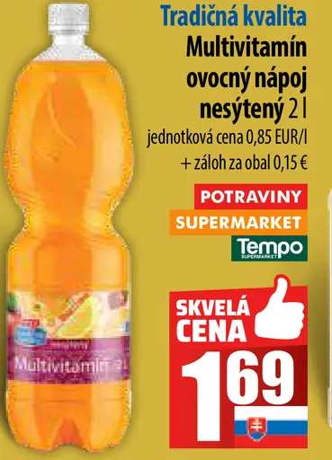 Tradičná kvalita Multivitamín ovocný nápoj