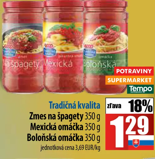 Tradičná kvalita Zmes na špagety