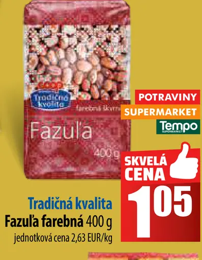Tradičná kvalita Fazuľa farbená