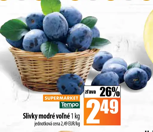 Slivky modré voľné