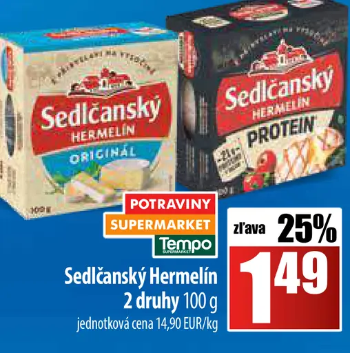 Sedlčanský Hermelín 2 druhy