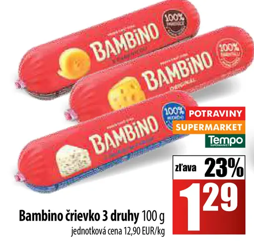 Bambino črievko 3 druhy