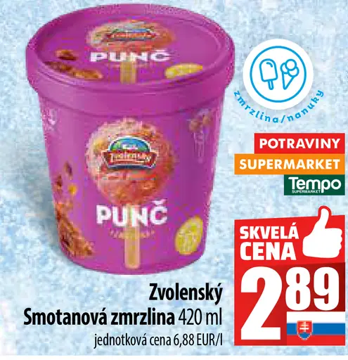 Zvolenský smotanová zmrzlina