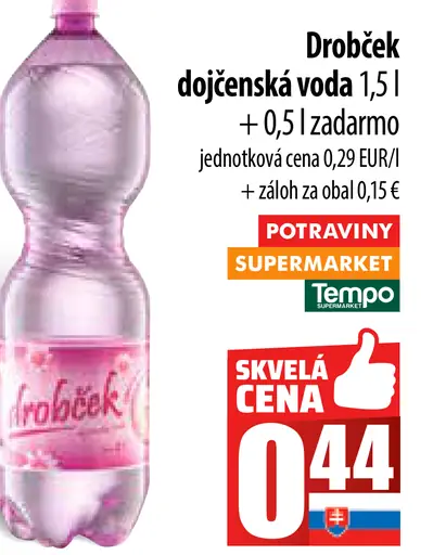Drobec dojčenská voda