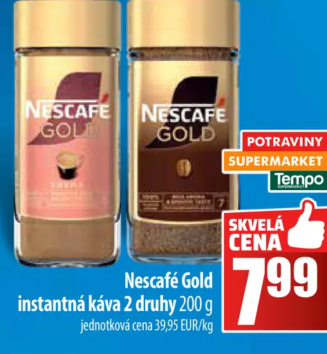 NESCAFÉ GOLD, instantná káva