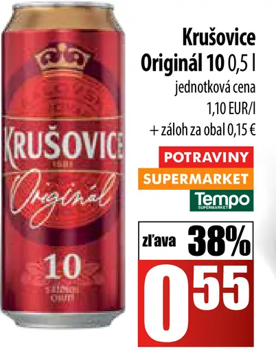 Krušovice original plechovka