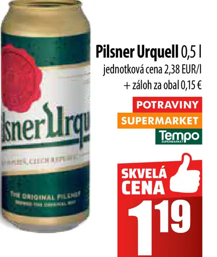 Pilsner Urquell plechovka