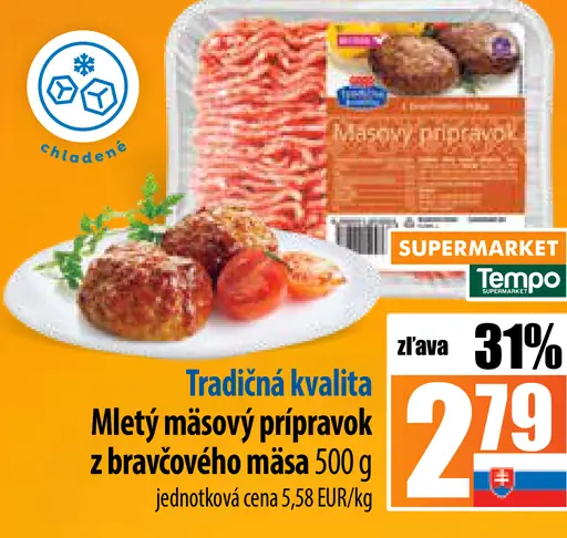 Tradičná kvalita Mletý mäsový prípravok z bravčového mäsa
