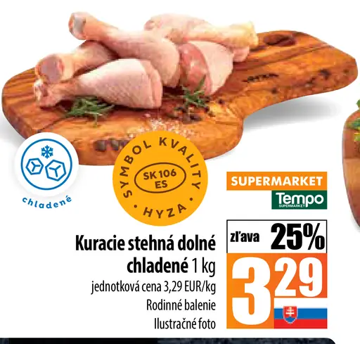 Kuracie stehná dolné chladené