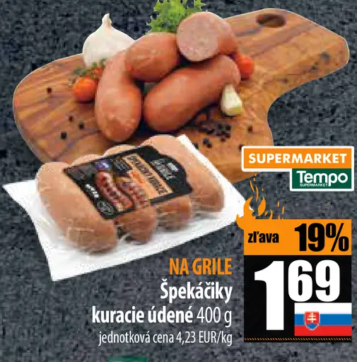 Na gril Špekáčky kuracie údené