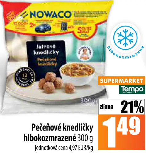 Nowaco Pečeňové knedličky hlboko zmrazené