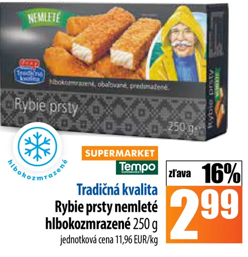 Neméth Rybí prsty nemleté hlboko zmrazené