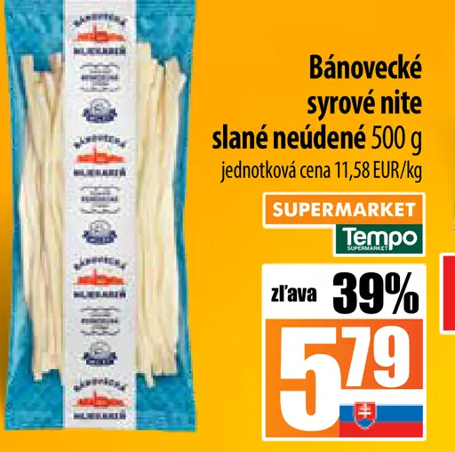 Bánovecké syrové slané neúdené nite