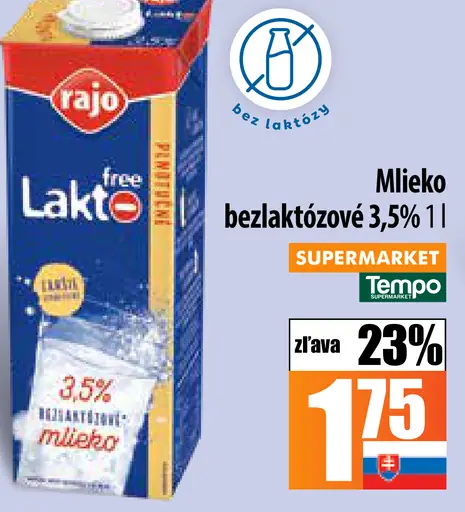 Rajo Mlieko bezlaktózové
