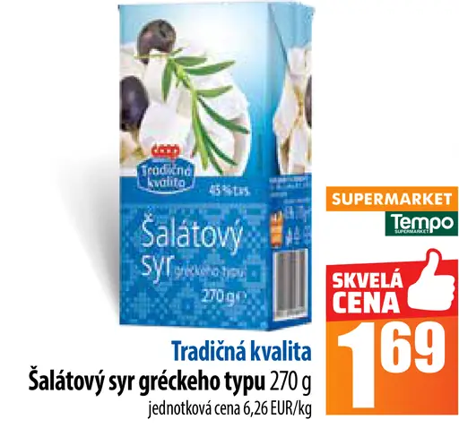 Tami Tradičná kvalita Šalatový syr gréckeho typu