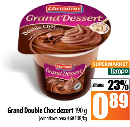 Ehrmann Grand Double Choc dezert